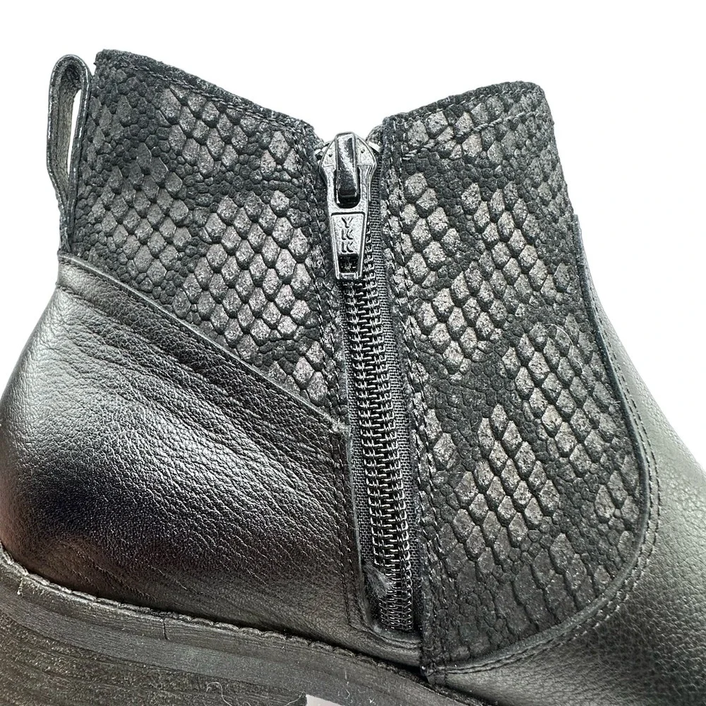 Abeo | Women | Darlington Black Leather Side Zip Ankle Booties | Size 7 - Picture 10 of 14